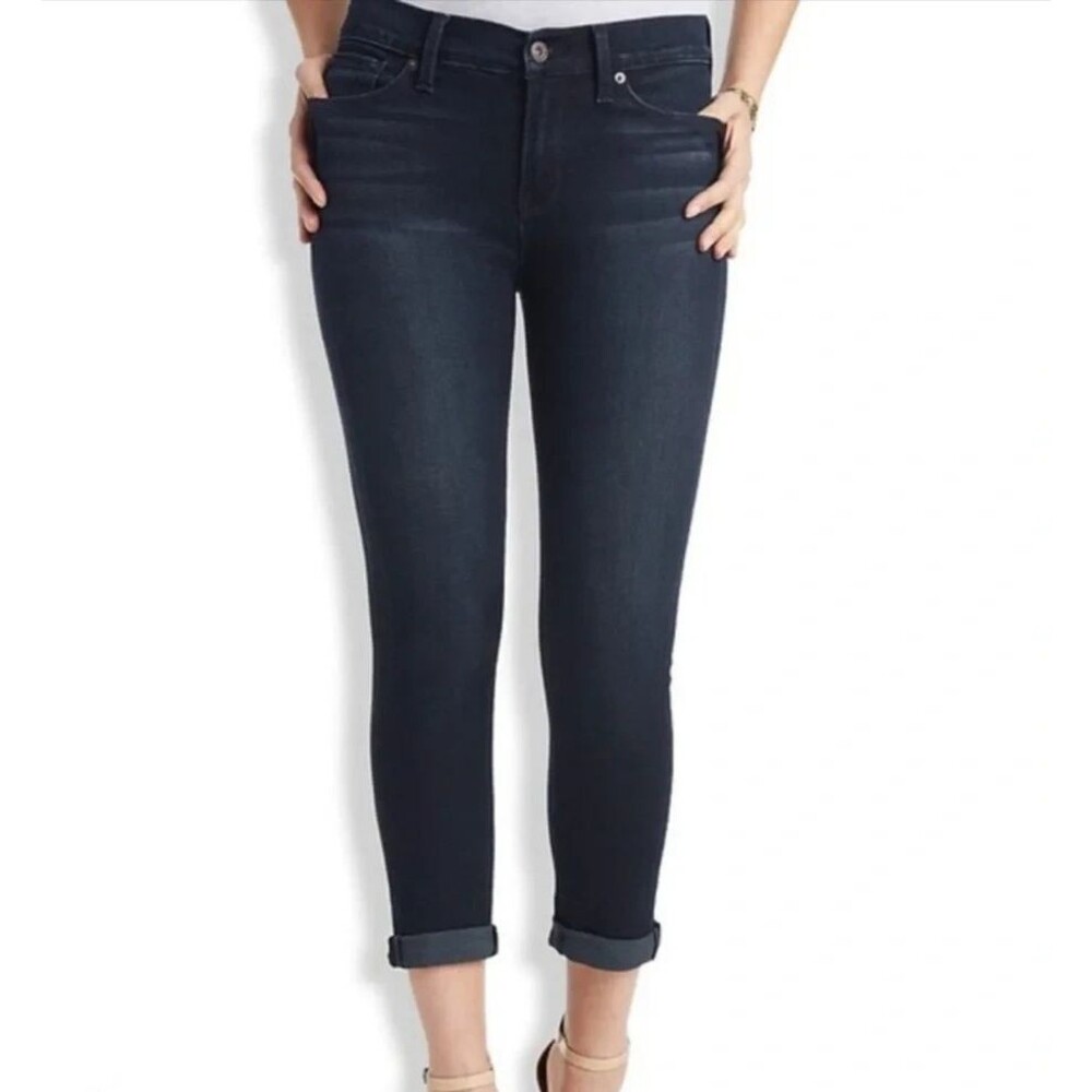 LUCKY BRAND Women's Mid Rise Brooke Crop Dark Wash Jeans Size 6/28